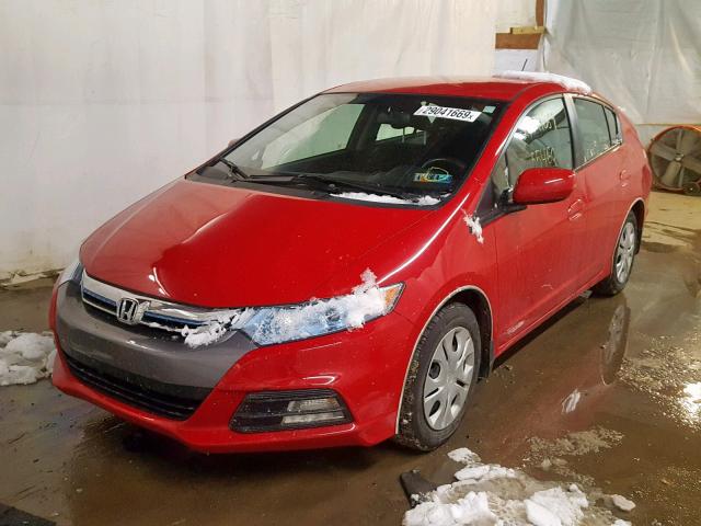 JHMZE2H52CS001579 - 2012 HONDA INSIGHT LX RED photo 2