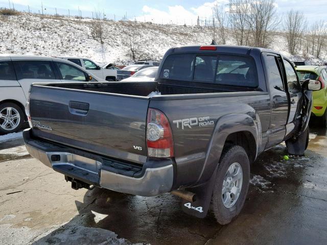 5TFUU4ENXEX102860 - 2014 TOYOTA TACOMA CHARCOAL photo 4