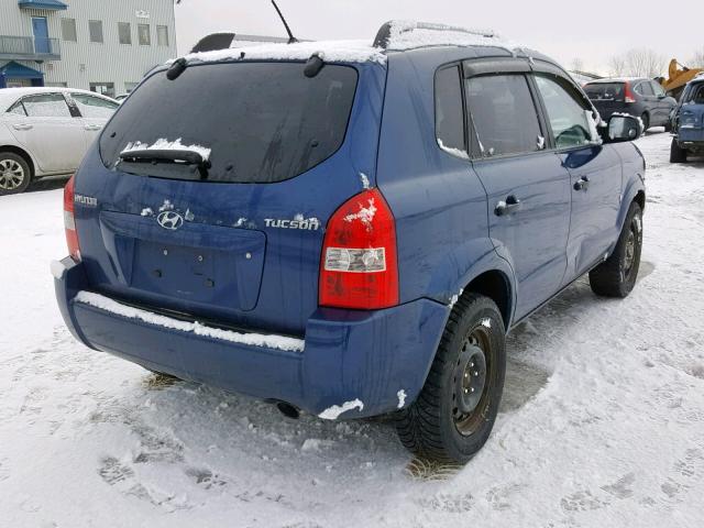 KM8JM12B36U252822 - 2006 HYUNDAI TUCSON GL BLUE photo 4