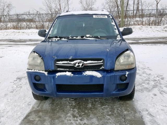 KM8JM12B36U252822 - 2006 HYUNDAI TUCSON GL BLUE photo 9