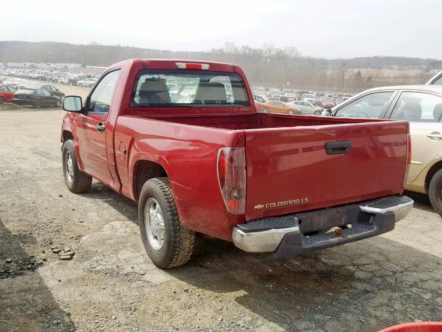 1GCCS148858195691 - 2005 CHEVROLET COLORADO MAROON photo 3