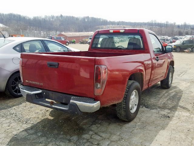 1GCCS148858195691 - 2005 CHEVROLET COLORADO MAROON photo 4