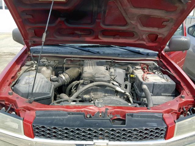 1GCCS148858195691 - 2005 CHEVROLET COLORADO MAROON photo 7