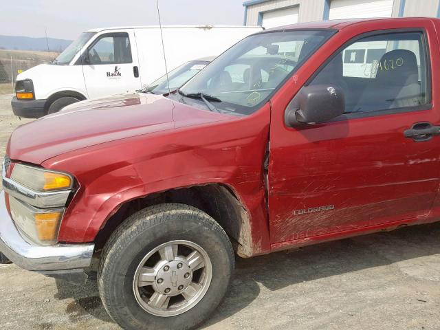 1GCCS148858195691 - 2005 CHEVROLET COLORADO MAROON photo 9