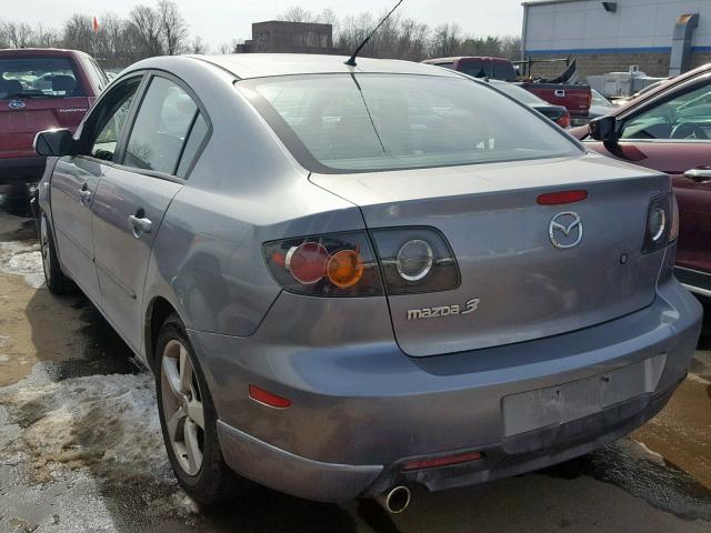 JM1BK123941122257 - 2004 MAZDA 3 S GRAY photo 3