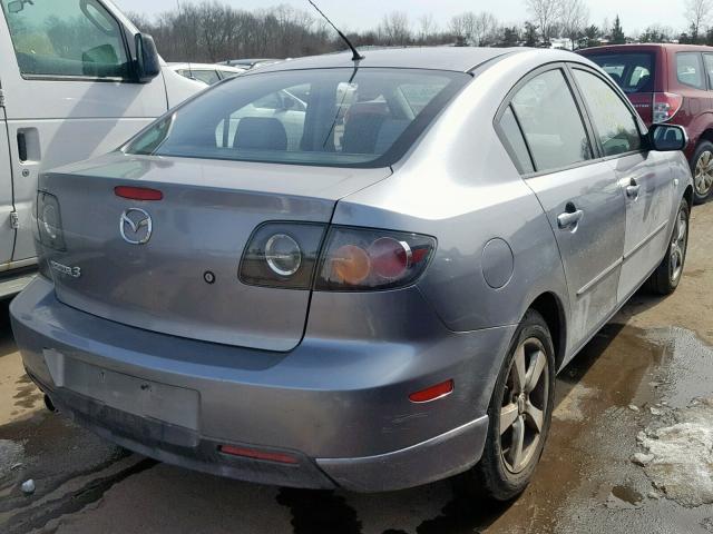 JM1BK123941122257 - 2004 MAZDA 3 S GRAY photo 4