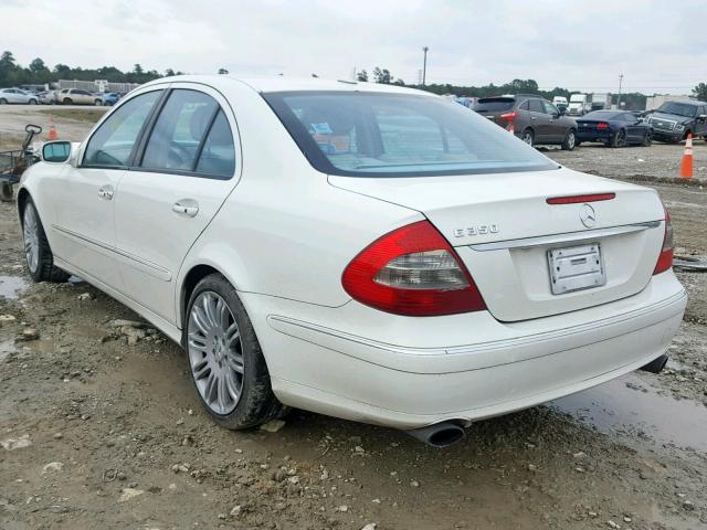 WDBUF56X67B125860 - 2007 MERCEDES-BENZ E 350 WHITE photo 3