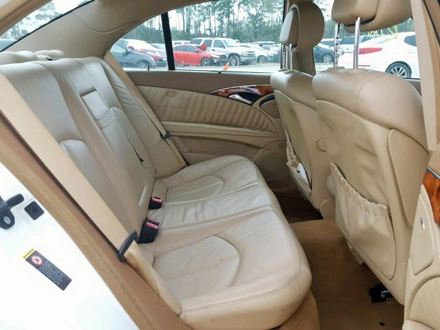 WDBUF56X67B125860 - 2007 MERCEDES-BENZ E 350 WHITE photo 6