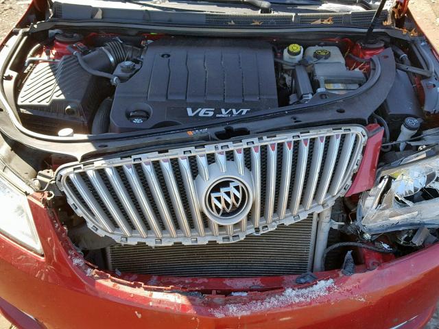 1G4GD5E3XCF352468 - 2012 BUICK LACROSSE P RED photo 7