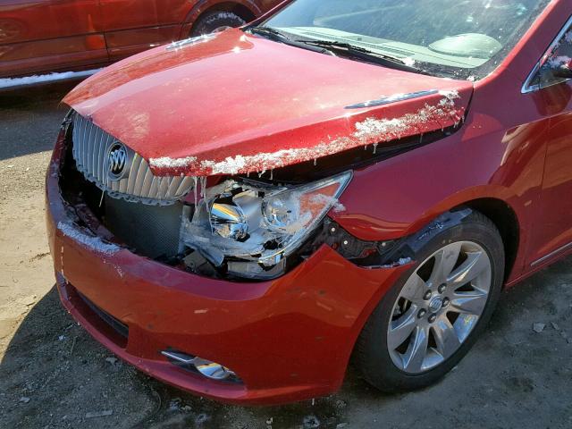 1G4GD5E3XCF352468 - 2012 BUICK LACROSSE P RED photo 9