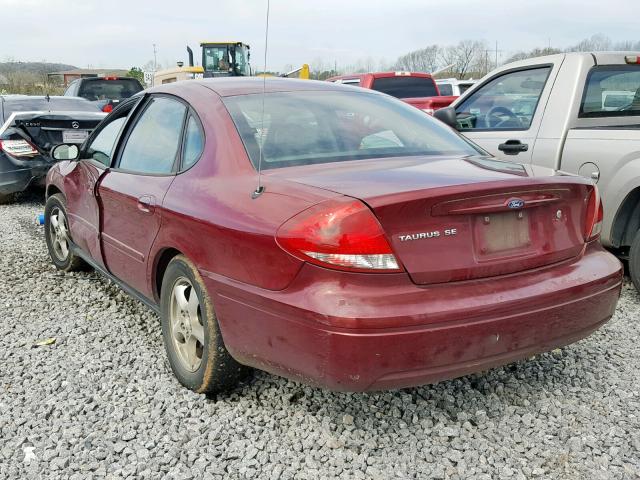 1FAFP53U84A122225 - 2004 FORD TAURUS SE RED photo 3