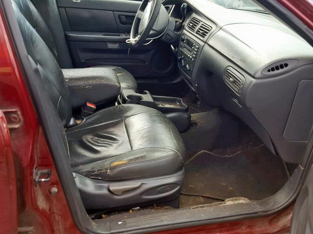 1FAFP53U84A122225 - 2004 FORD TAURUS SE RED photo 5