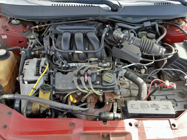 1FAFP53U84A122225 - 2004 FORD TAURUS SE RED photo 7