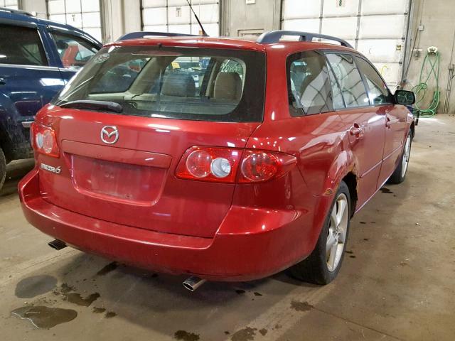 1YVHP82D355M70749 - 2005 MAZDA 6 S RED photo 4