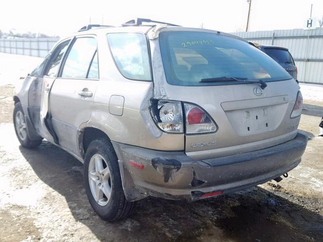 JTJGF10U410091407 - 2001 LEXUS RX 300 TAN photo 3