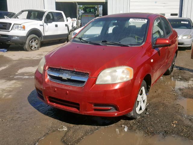 KL1TD56678B127832 - 2008 CHEVROLET AVEO BASE Қызыл фото 2
