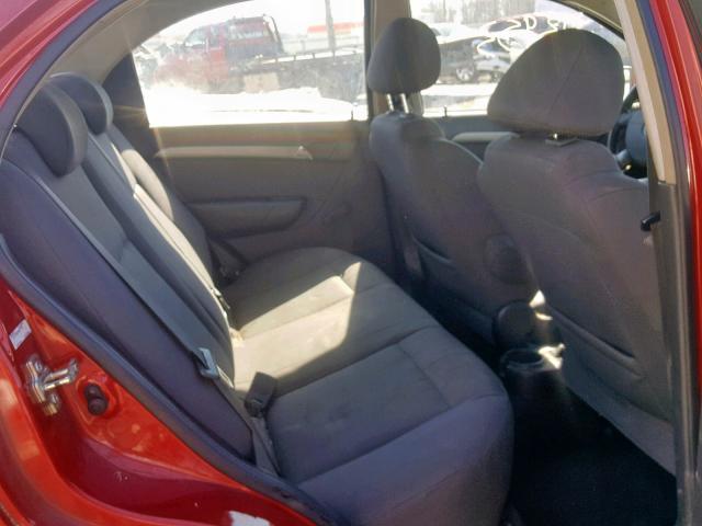 KL1TD56678B127832 - 2008 CHEVROLET AVEO BASE Қызыл фото 6