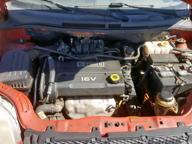 KL1TD56678B127832 - 2008 CHEVROLET AVEO BASE Қызыл фото 7