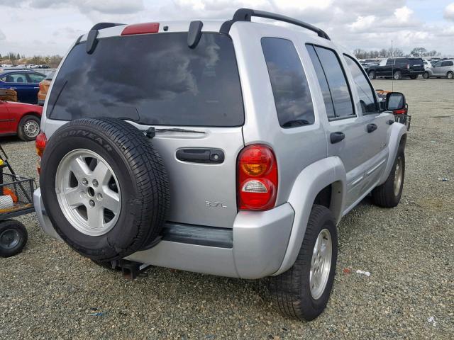 1J4GK58K72W228244 - 2002 JEEP LIBERTY LI SILVER photo 4