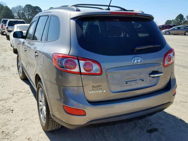 5XYZK3AB7CG113946 - 2012 HYUNDAI SANTA FE L GRAY photo 3