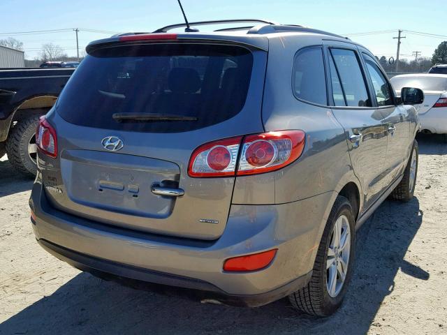 5XYZK3AB7CG113946 - 2012 HYUNDAI SANTA FE L GRAY photo 4