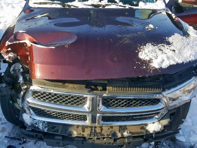 1C4RDJDGXCC278934 - 2012 DODGE DURANGO CR MAROON photo 7