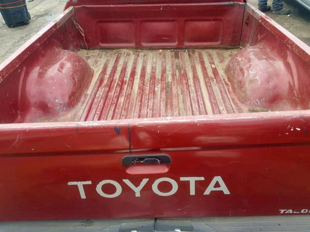 4TANL42N2VZ234328 - 1997 TOYOTA TACOMA MAROON photo 6