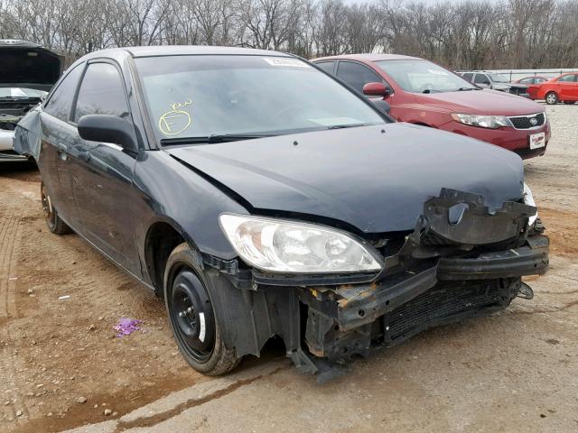 1HGEM22145L047356 - 2005 HONDA CIVIC DX V BLACK photo 1