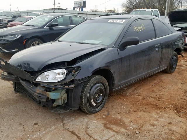 1HGEM22145L047356 - 2005 HONDA CIVIC DX V BLACK photo 2