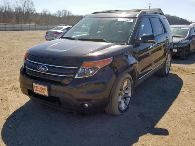 1FM5K8F86DGA44069 - 2013 FORD EXPLORER L BLACK photo 2