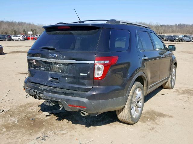 1FM5K8F86DGA44069 - 2013 FORD EXPLORER L BLACK photo 4