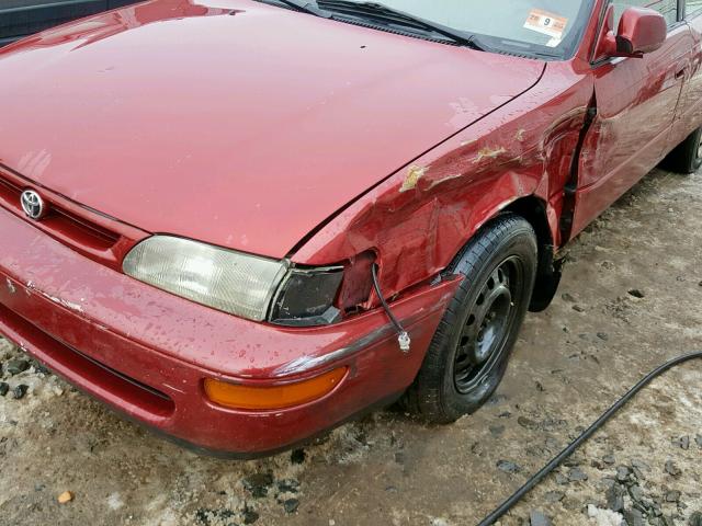 2T1BB02E6TC178209 - 1996 TOYOTA COROLLA DX RED photo 9