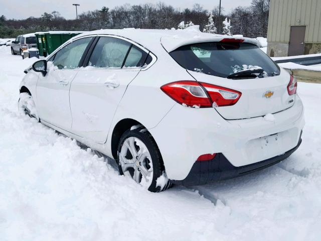 3G1BF6SM3JS521971 - 2018 CHEVROLET CRUZE PREM WHITE photo 3