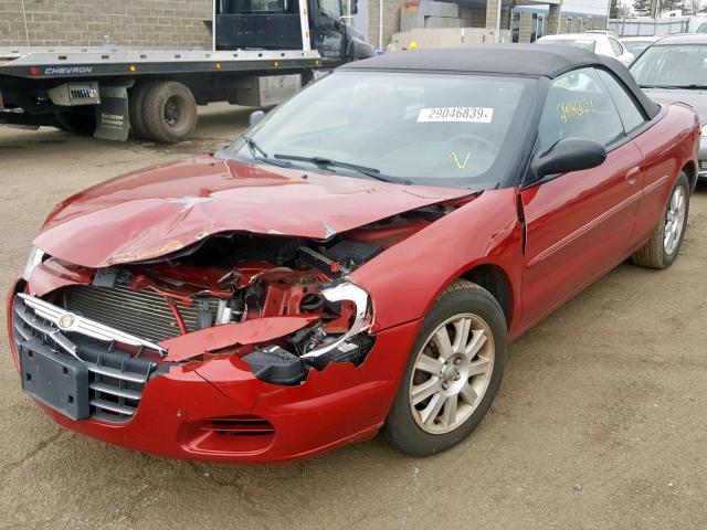 1C3EL75R36N197663 - 2006 CHRYSLER SEBRING GT RED photo 2