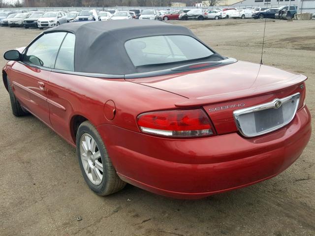 1C3EL75R36N197663 - 2006 CHRYSLER SEBRING GT RED photo 3