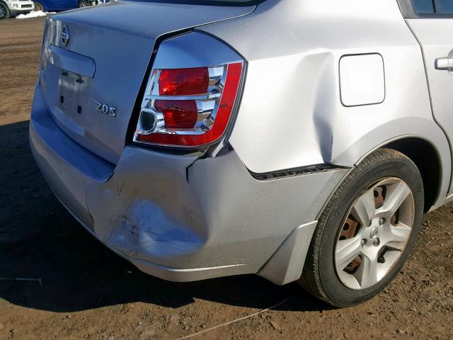 3N1AB61E57L680070 - 2007 NISSAN SENTRA 2.0 SILVER photo 9