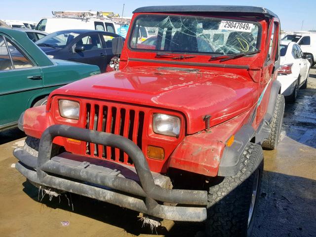 1J4FY19P0RP439898 - 1994 JEEP WRANGLER / RED photo 2