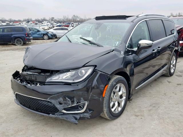 2C4RC1GG3JR272279 - 2018 CHRYSLER PACIFICA L BLACK photo 2