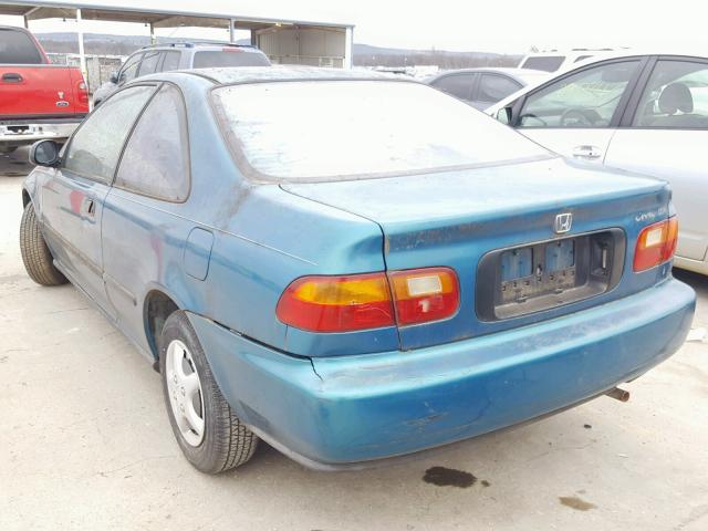 2HGEJ2223SH504555 - 1995 HONDA CIVIC DX GREEN photo 3