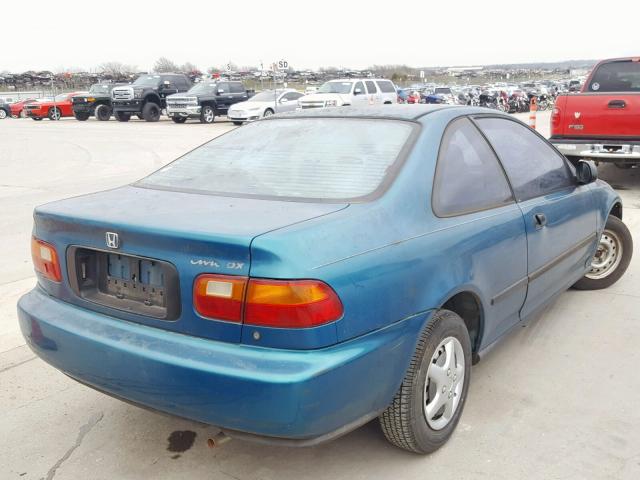 2HGEJ2223SH504555 - 1995 HONDA CIVIC DX GREEN photo 4