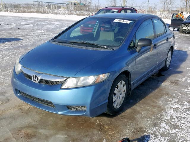 2HGFA15269H008881 - 2009 HONDA CIVIC DX BLUE photo 2