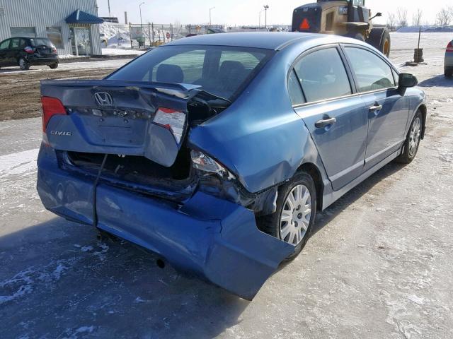 2HGFA15269H008881 - 2009 HONDA CIVIC DX BLUE photo 4