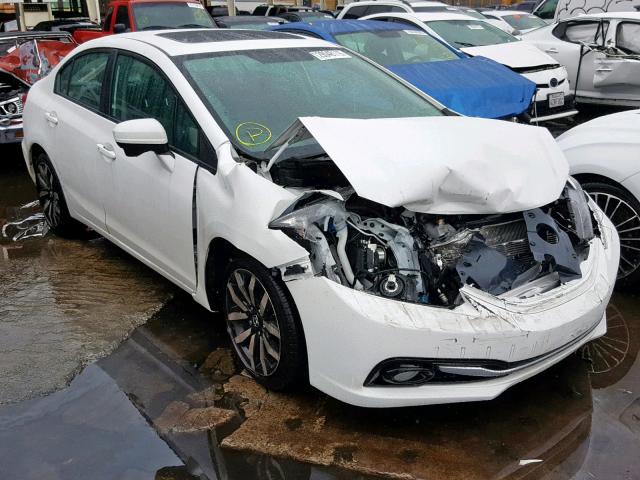 19XFB2F9XFE280161 - 2015 HONDA CIVIC EXL WHITE photo 1