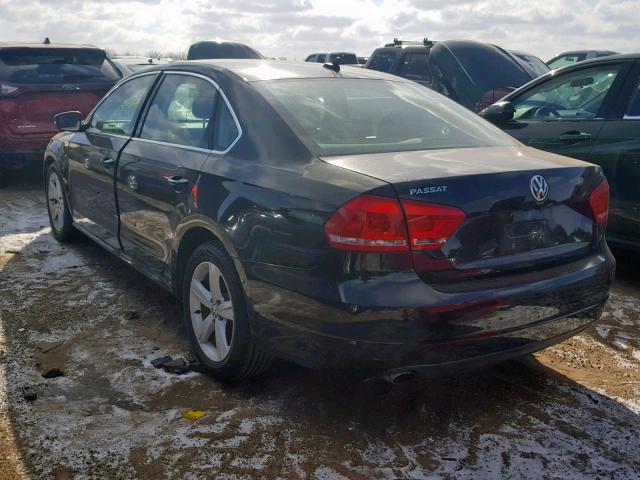 1VWBP7A34EC016579 - 2014 VOLKSWAGEN PASSAT SE BLACK photo 3