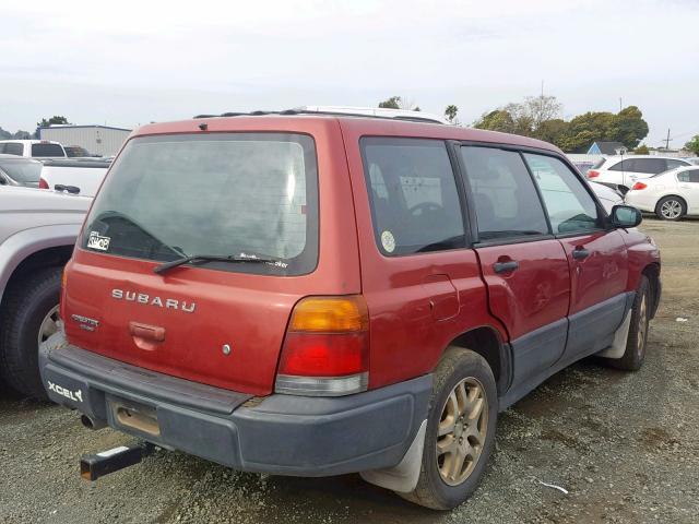 JF1SF6359XH704006 - 1999 SUBARU FORESTER L RED photo 4