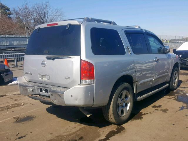 5N1AA08B36N712873 - 2006 NISSAN ARMADA SE SILVER photo 4