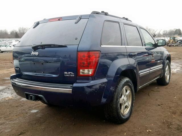 1J8HR58215C573371 - 2005 JEEP GRAND CHER BLUE photo 4