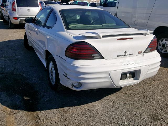 1G2NF12E21M543609 - 2001 PONTIAC GRAND AM S WHITE photo 3