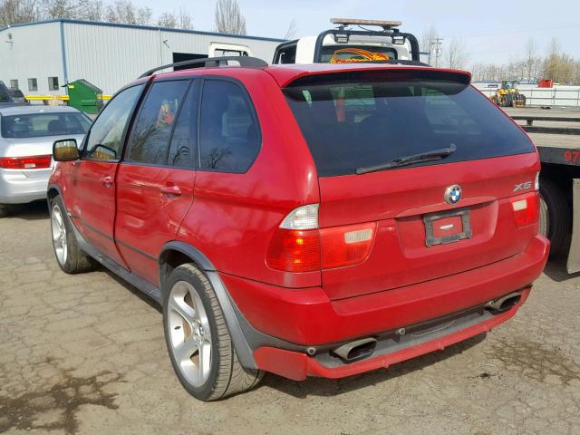 5UXFB93502LN79586 - 2002 BMW X5 4.6IS RED photo 3