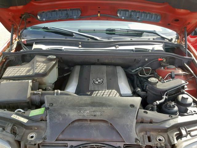 5UXFB93502LN79586 - 2002 BMW X5 4.6IS RED photo 7